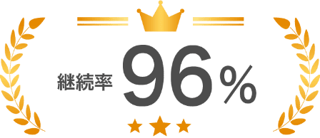 継続率96%